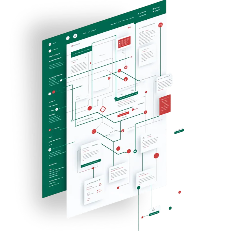 Plan mit Ablaufdiagramm