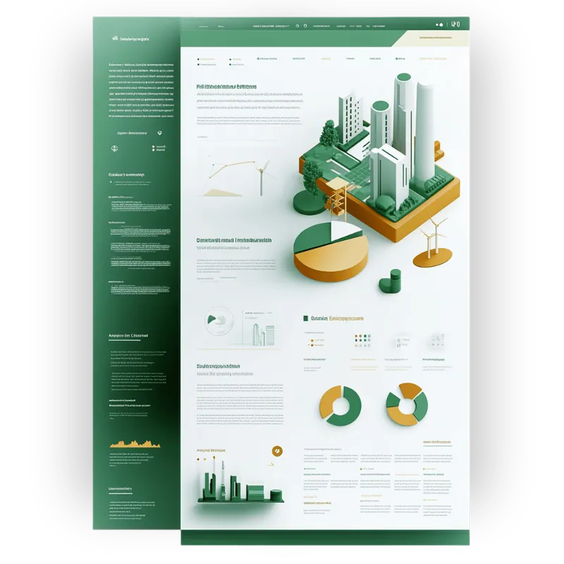 Bericht mit Diagrammen und Industriegrafik